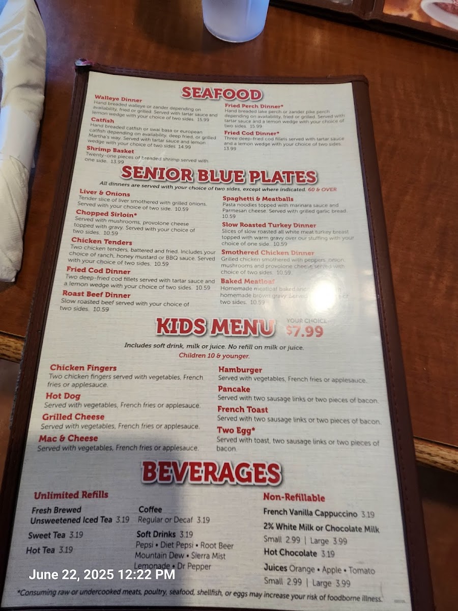R Diner Menu - Image 1